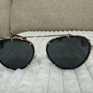 Versace Black and Gold Sunglasses